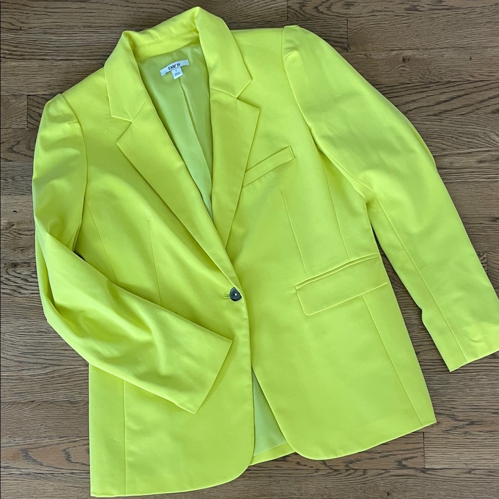 Bar III Neon Yellow Blazer